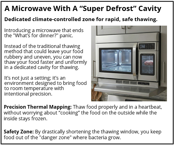 A Microwave With A “Super Defrost” Cavity