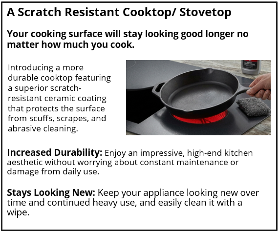 A Scratch Resistant Cooktop/Stovetop