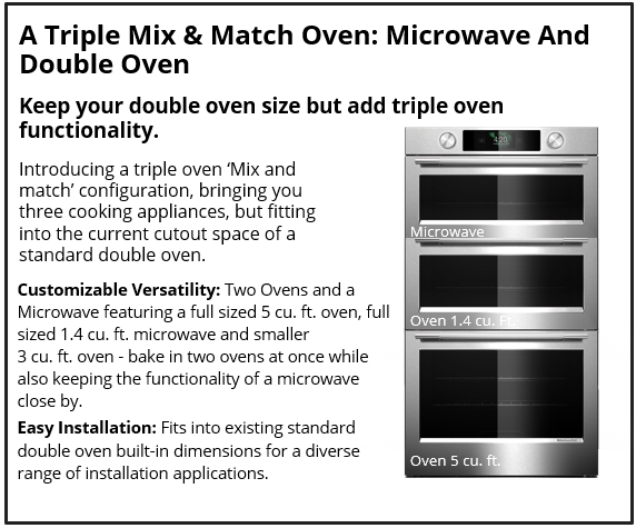A Triple Mix & Match Oven: Microwave And Double Oven