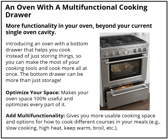 An Oven With A Multifunctional Cooking Drawer