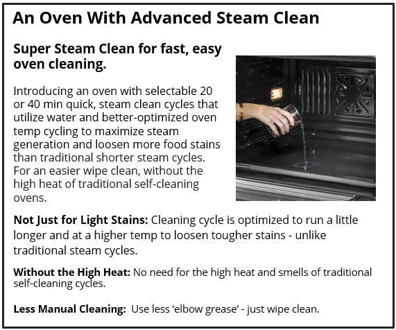 An Oven With Advanced Steam Clean