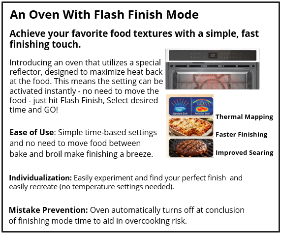 An Oven With Flash Finish Mode