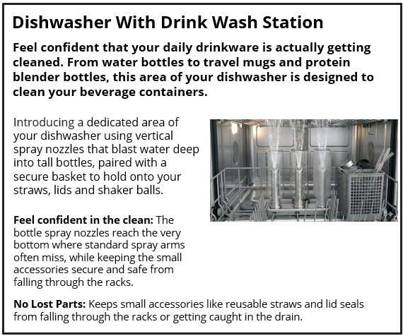 Dishwasher With Drink Wash Station