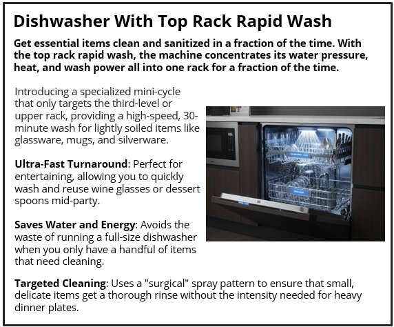 Dishwasher With Top Rack Rapid Wash