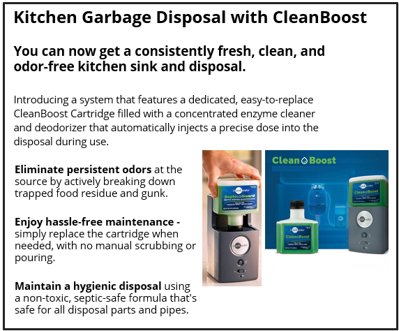 Kitchen Garbage Disposal with CleanBoost