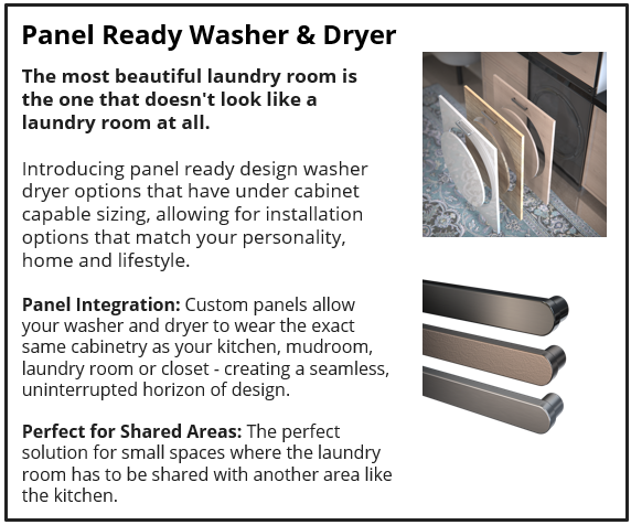 Panel Ready Washer & Dryer