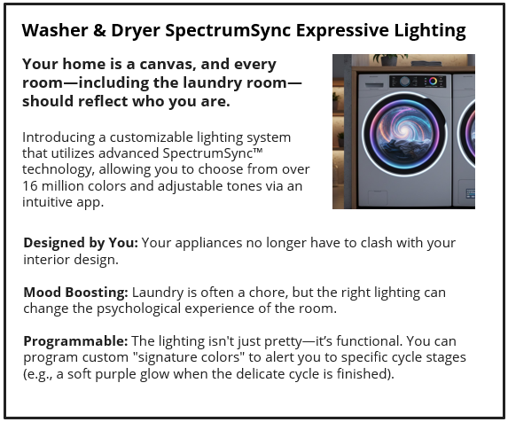 Washer & Dryer SpectrumSync Expressive Lighting