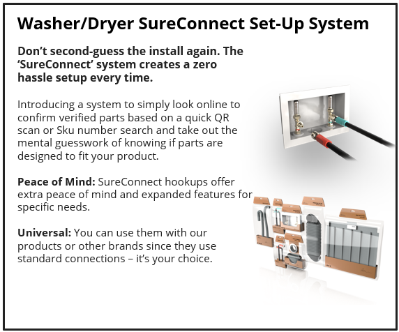Washer/Dryer SureConnect Set-Up System