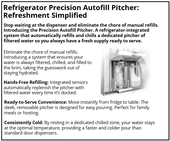 Refrigerator Precision Autofill Pitcher: Refreshment Simplified