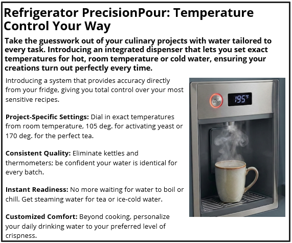 Refrigerator PrecisionPour: Temperature Control Your Way