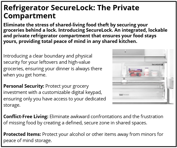 Refrigerator SecureLock: The Private Compartment